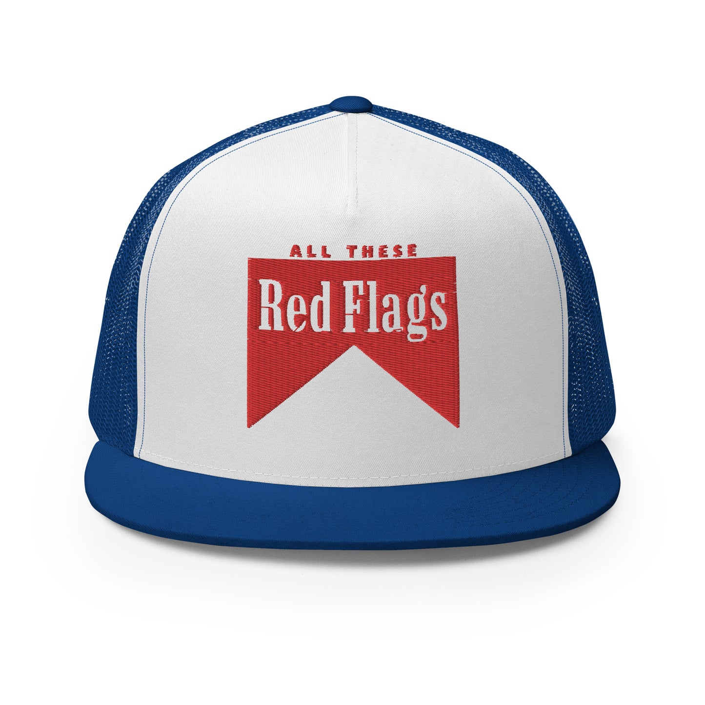 Red Flags Snapback - Red Embroidery