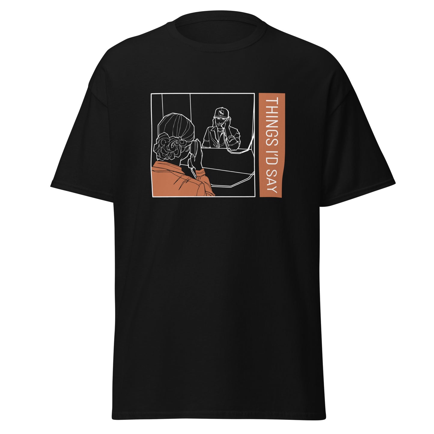 Things I'd Say Tee Shirt - Black/Navy