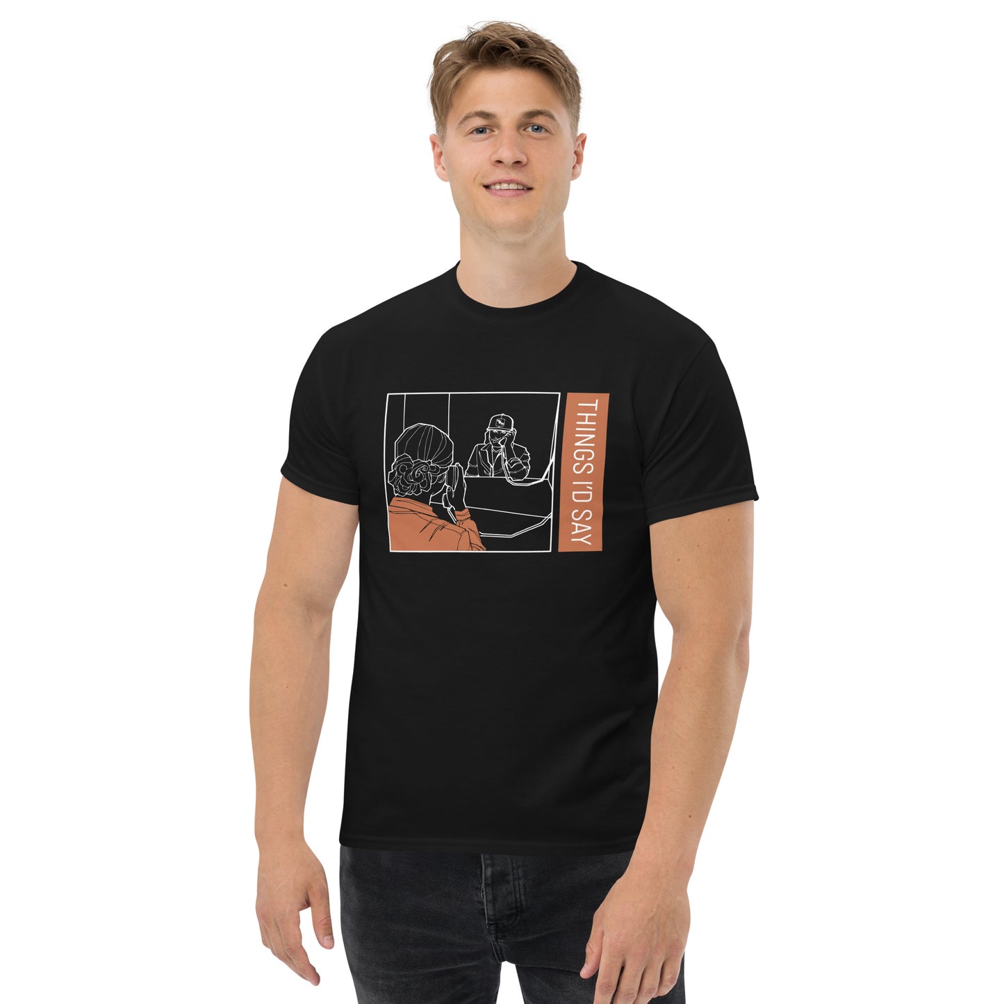 Things I'd Say Tee Shirt - Black/Navy