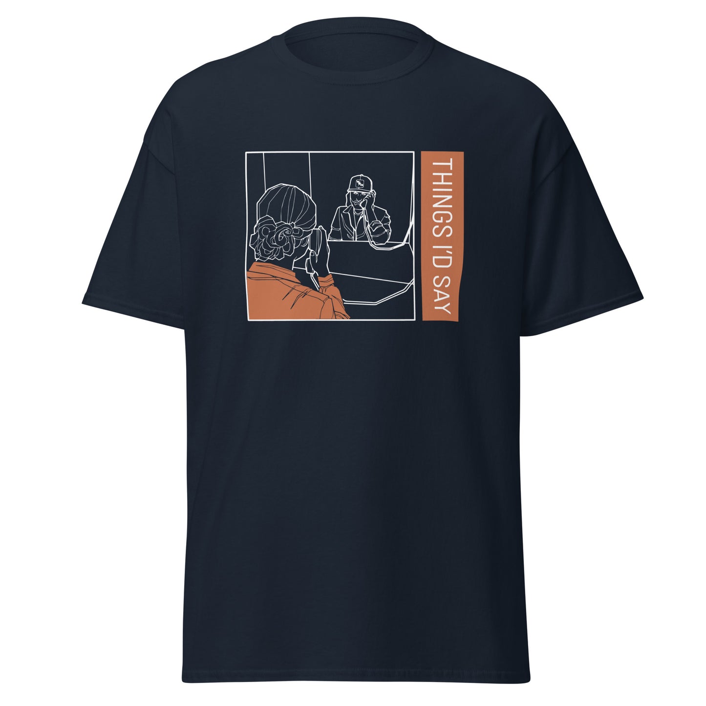 Things I'd Say Tee Shirt - Black/Navy
