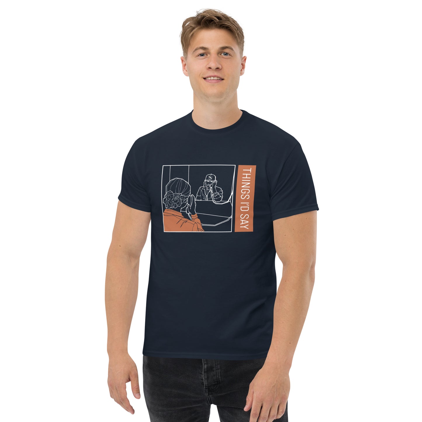 Things I'd Say Tee Shirt - Black/Navy