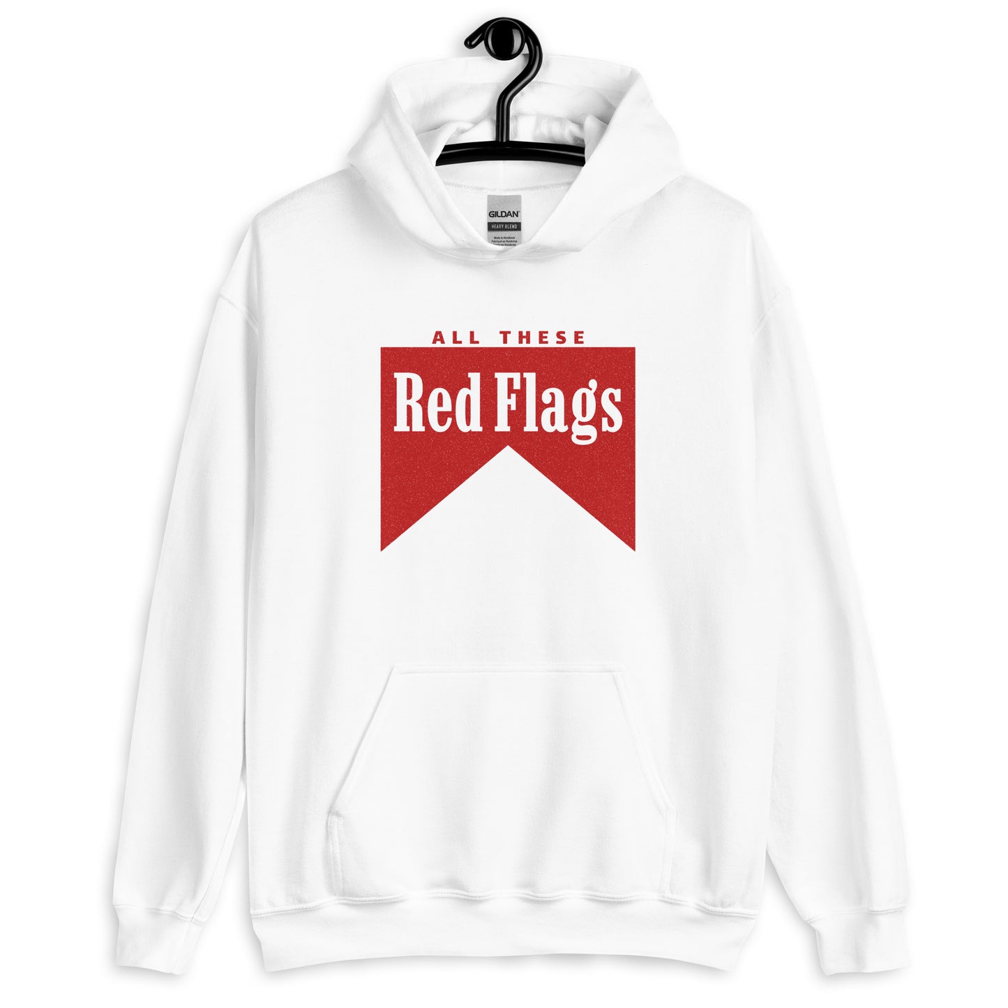 Red Flags Hoodie - White/Black/Sand (Upsize Recommended)