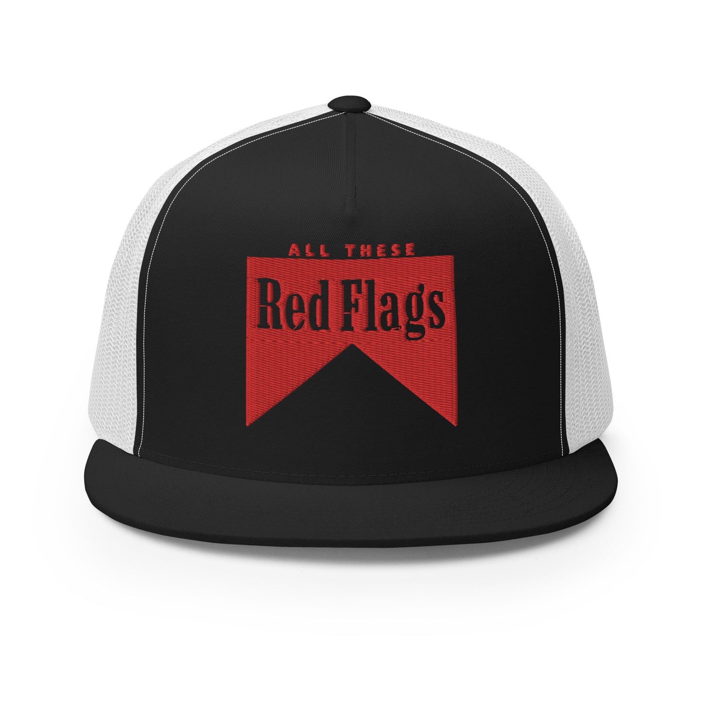 Red Flags Snapback - Red Embroidery