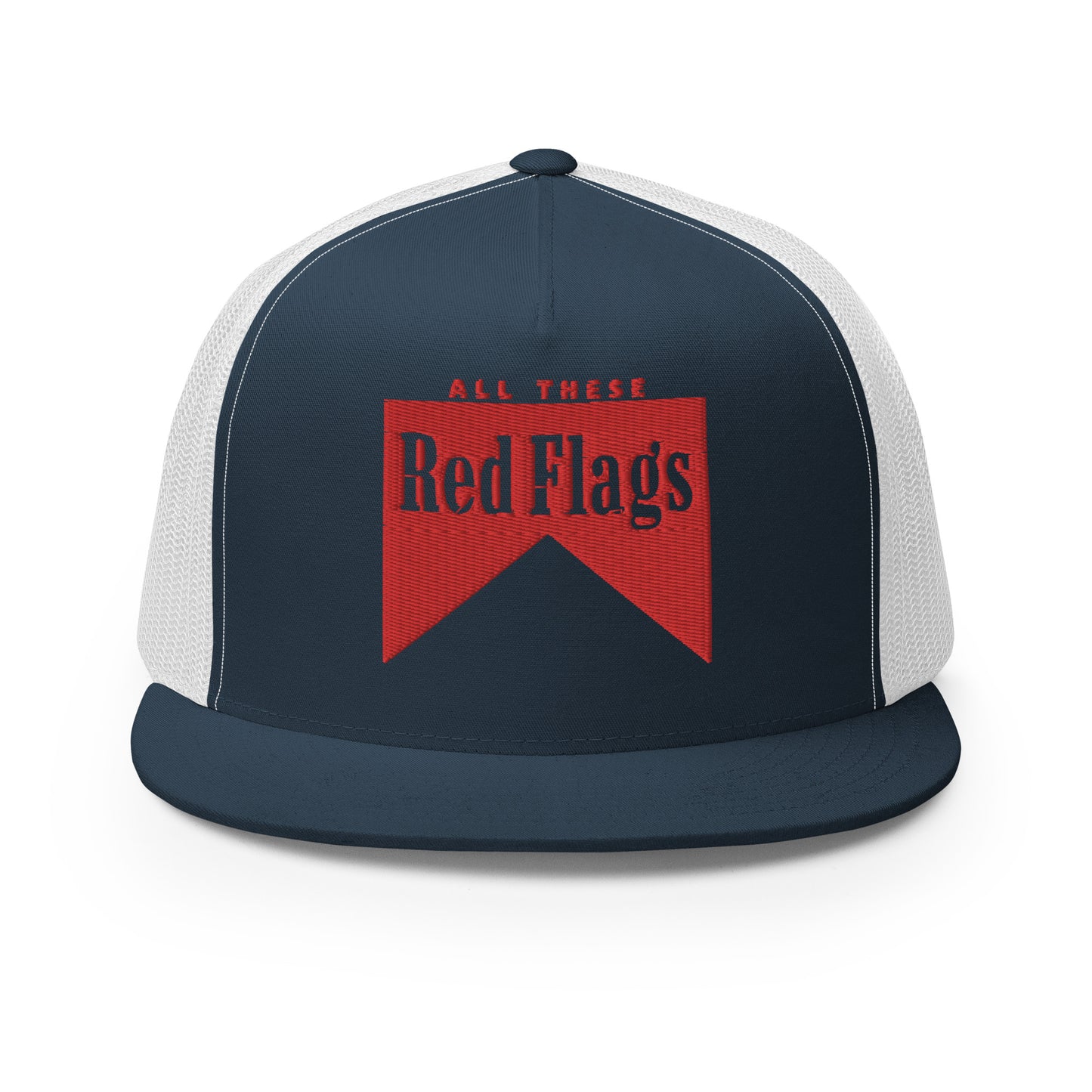 Red Flags Snapback - Red Embroidery