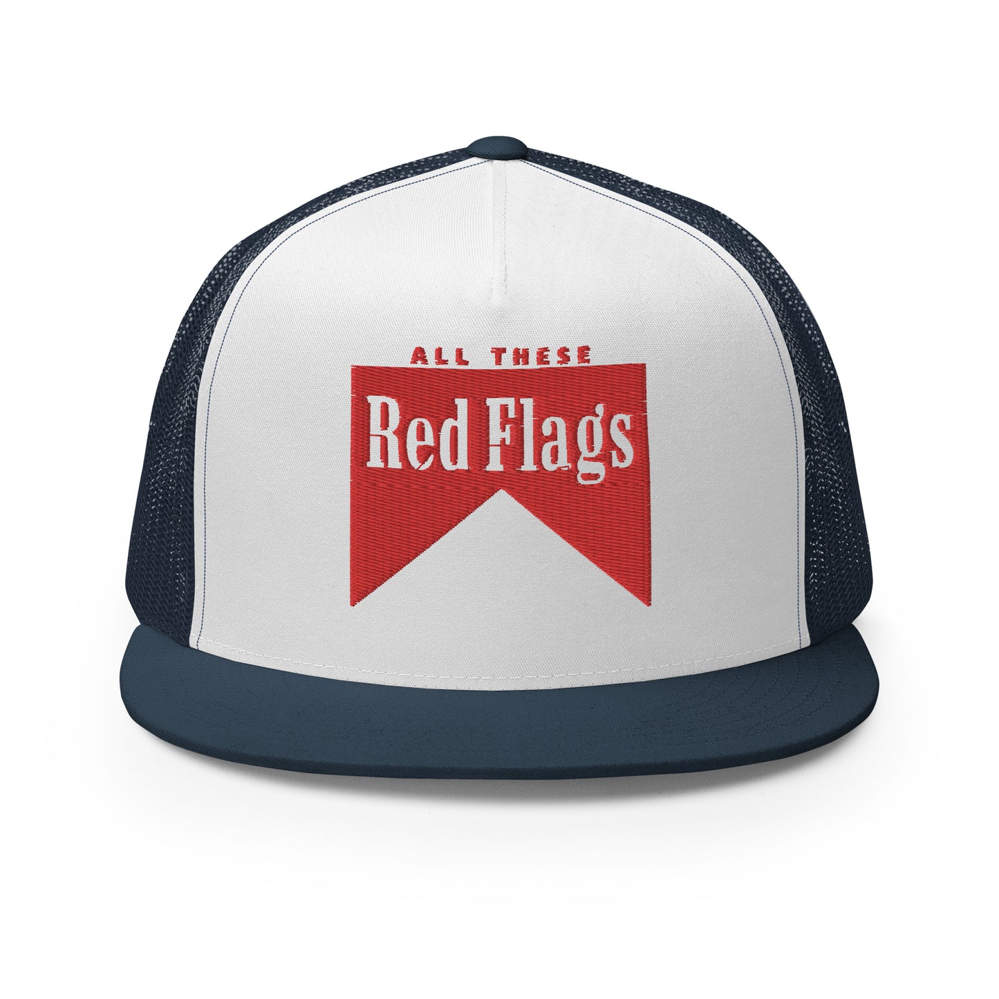 Red Flags Snapback - Red Embroidery